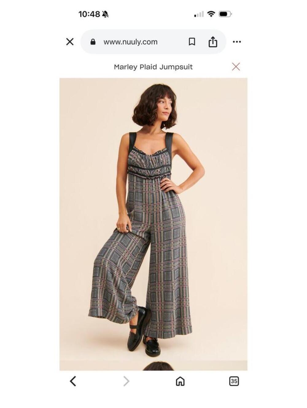 26. Free People Marley Plaid Jumpsuit